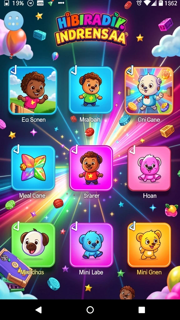 Tampilan awal game dengan karakter utama yang menawan.