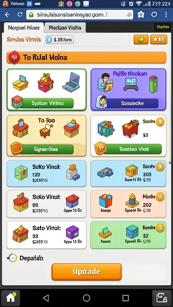 Screenshot menunjukkan beberapa tema slot yang tersedia.
