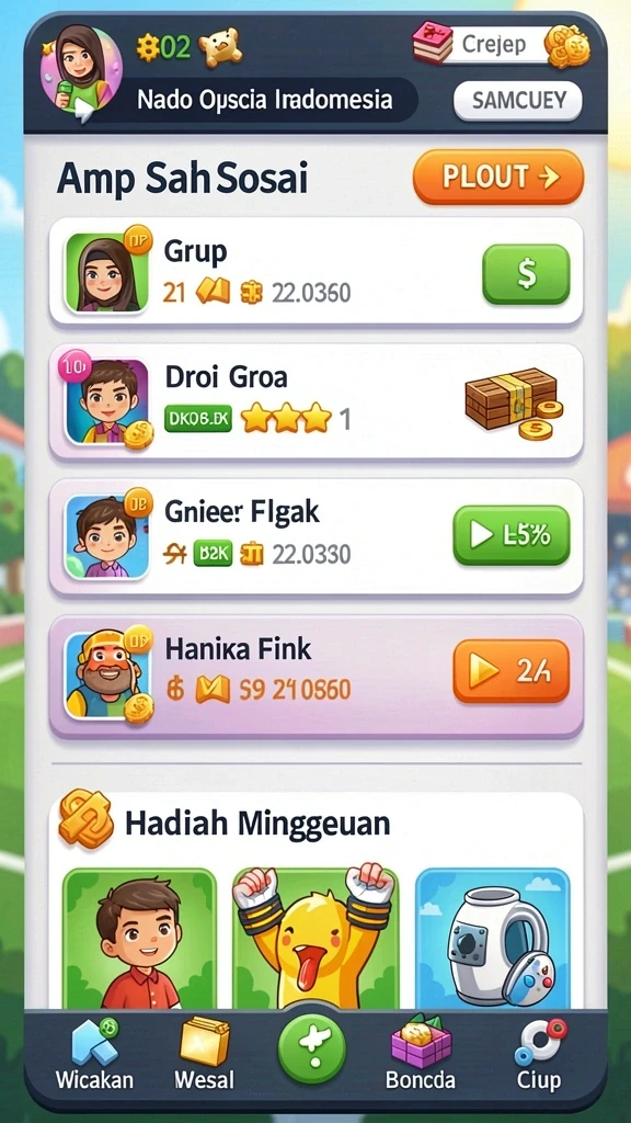 Tantangan menarik di setiap level.