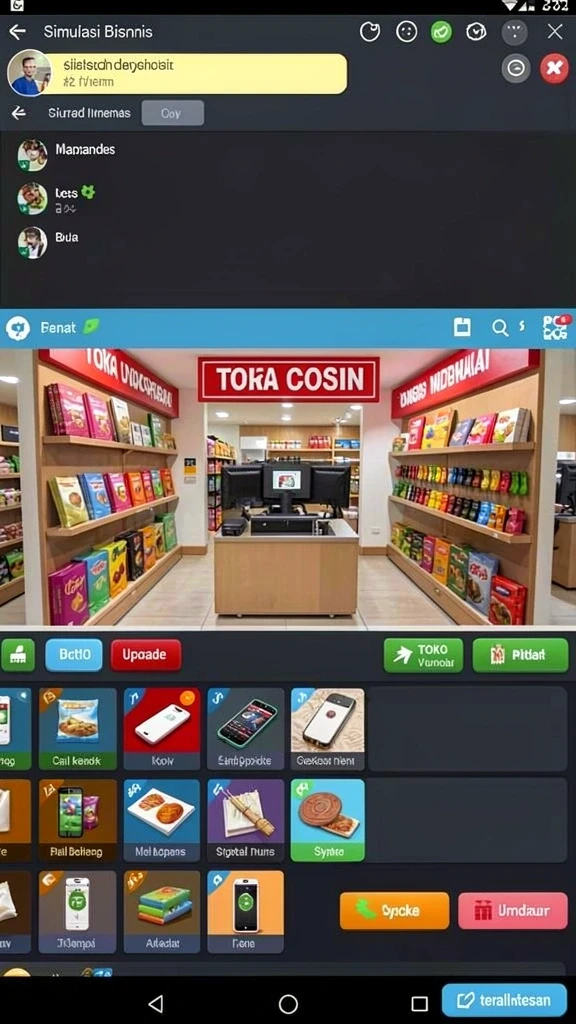 Tampilan antarmuka aplikasi LUNATOGEL yang user-friendly.