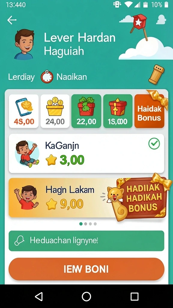 Tampilan menu utama yang menarik dan intuitif.