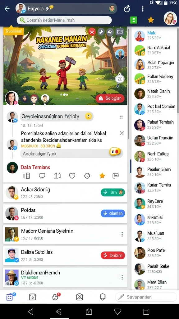 Interaksi sosial dengan pemain lain yang seru.