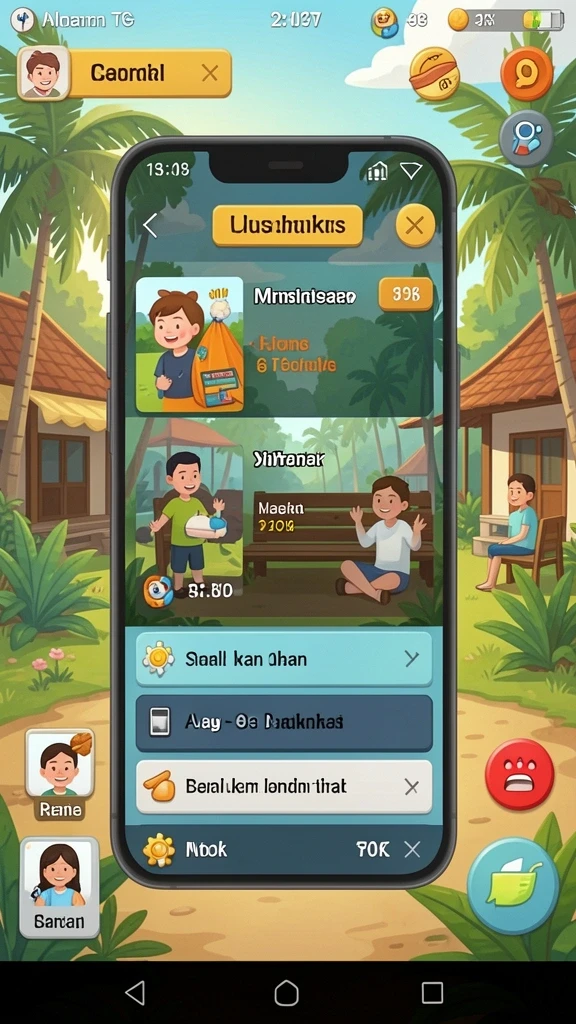 Tangkapan layar menampilkan level menantang yang baru.