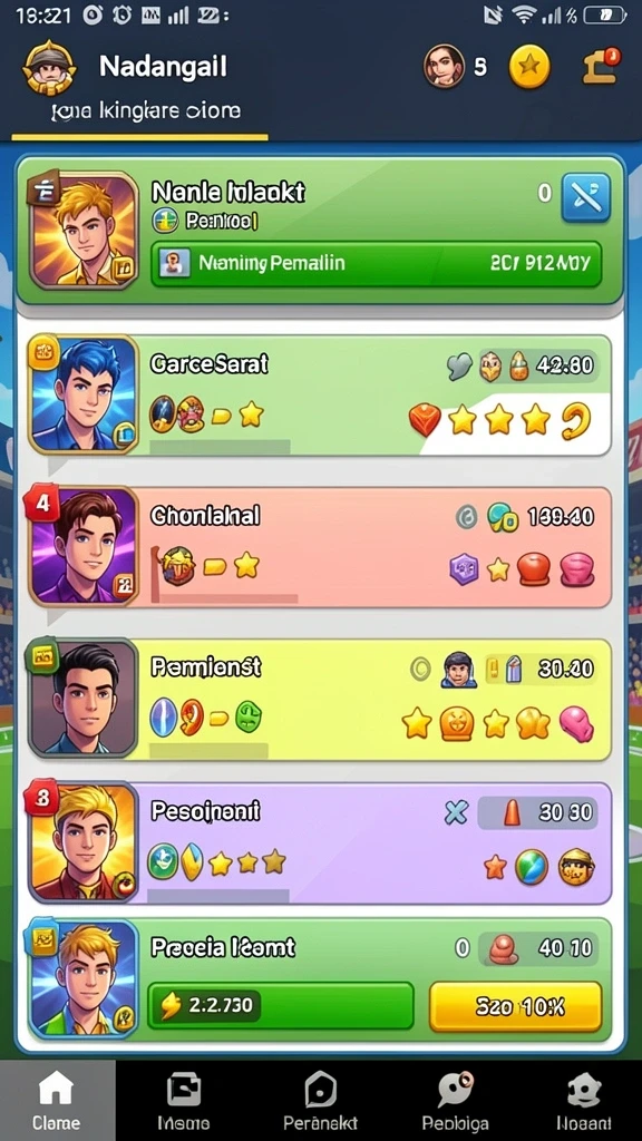 Berbagai pilihan permainan slot yang menantang.