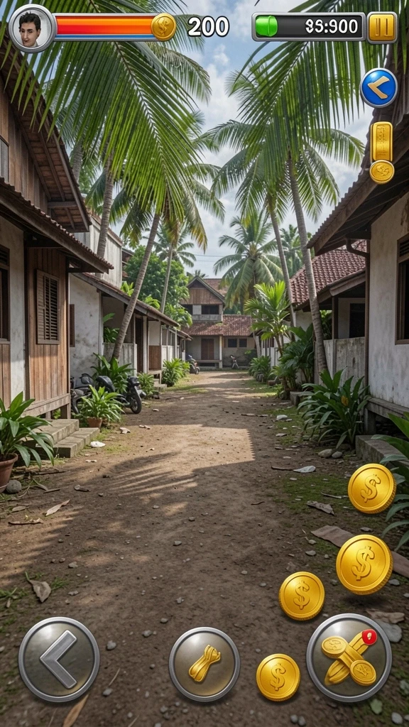 Layar kustomisasi karakter yang penuh warna.